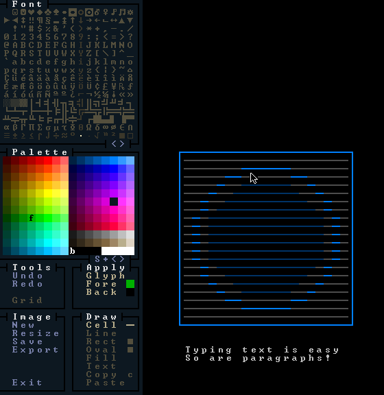 Copy-paste tools (includes flipping/rotation) REXPaint copy/paste/flip/rotate tools